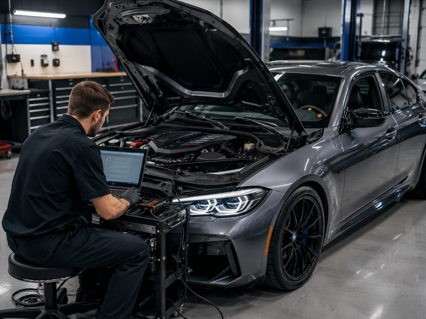 Check engine light diagnostics being performed at Big South Performance