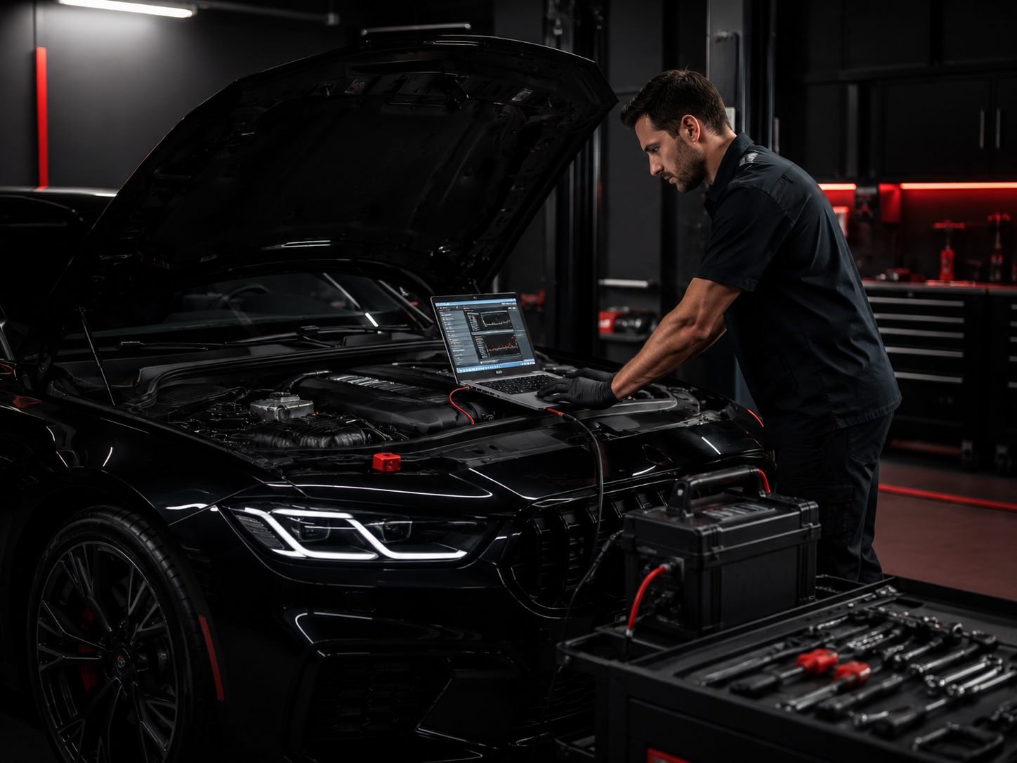Flash programming process being performed on a vehicle