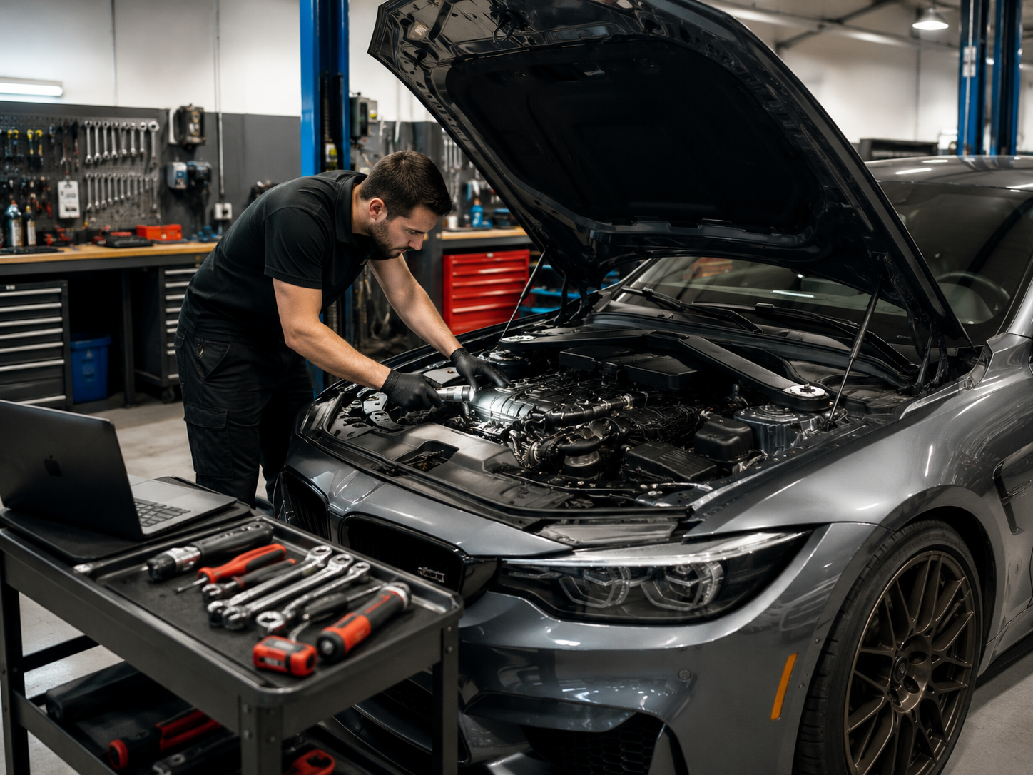 Mechanical readiness inspection on a vehicle before service